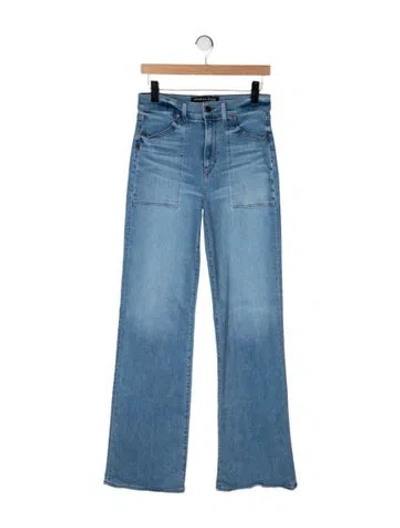Pre-owned Veronica Beard High-rise Flared Jeans In Blue