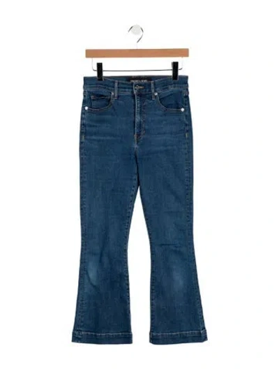Pre-owned Veronica Beard High-rise Flared Jeans In Blue
