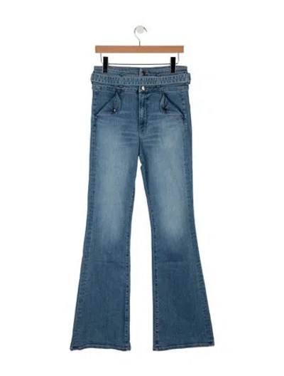 Pre-owned Veronica Beard High-rise Flared Jeans In Blue
