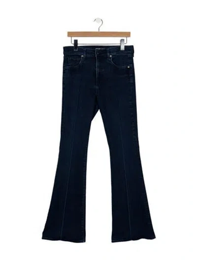 Pre-owned Veronica Beard High-rise Flared Jeans In Blue