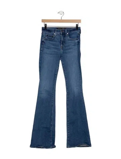Pre-owned Veronica Beard High-rise Flared Jeans In Blue