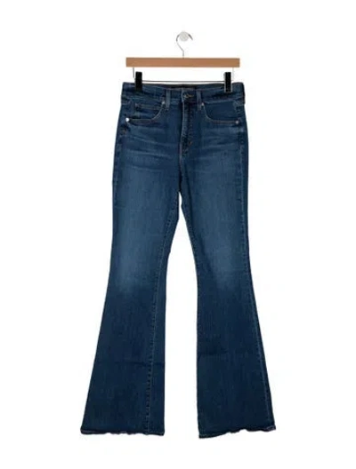 Pre-owned Veronica Beard High-rise Flared Jeans In Blue