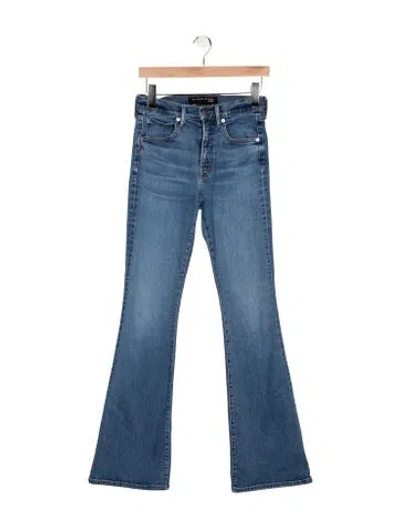 Pre-owned Veronica Beard High-rise Flared Jeans In Blue