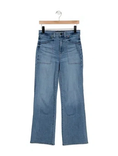 Pre-owned Veronica Beard High-rise Flared Jeans In Blue