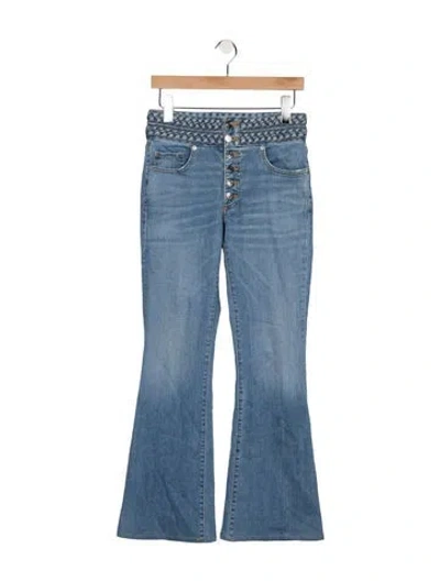 Pre-owned Veronica Beard High-rise Flared Jeans In Blue