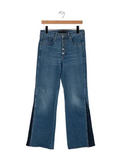 Pre-owned Veronica Beard High-rise Flared Jeans In Blue