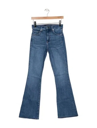 Pre-owned Veronica Beard High-rise Flared Jeans In Blue