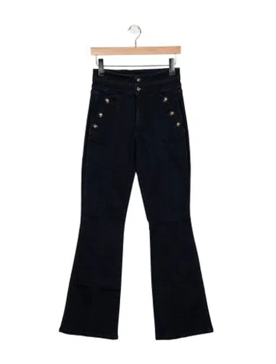 Pre-owned Veronica Beard High-rise Flared Jeans In Blue