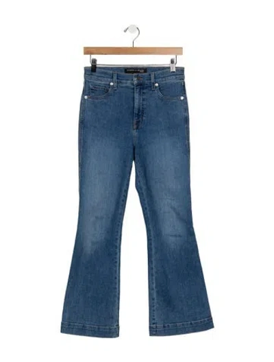 Pre-owned Veronica Beard High-rise Flared Jeans In Blue