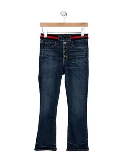 Pre-owned Veronica Beard High-rise Flared Jeans In Blue