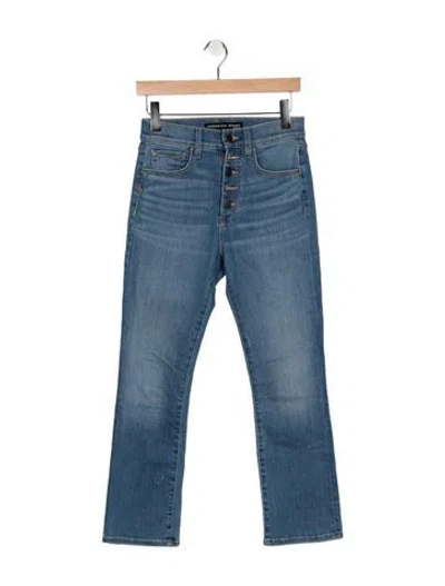 Pre-owned Veronica Beard High-rise Flared Jeans In Blue