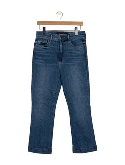 Pre-owned Veronica Beard High-rise Flared Jeans In Blue