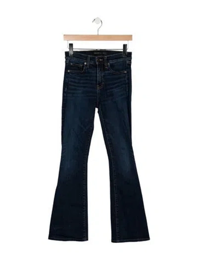 Pre-owned Veronica Beard High-rise Flared Jeans In Blue