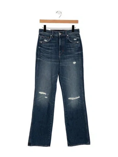 Pre-owned Veronica Beard High-rise Flared Jeans In Blue