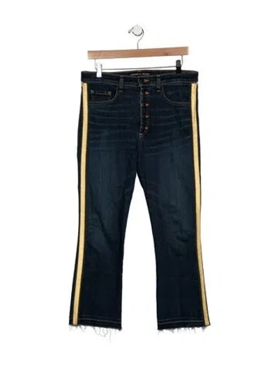 Pre-owned Veronica Beard High-rise Flared Jeans In Blue