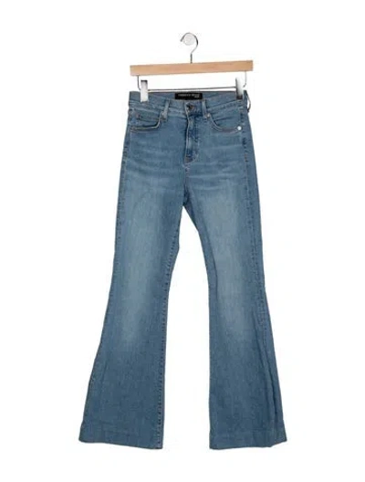 Pre-owned Veronica Beard High-rise Flared Jeans In Blue