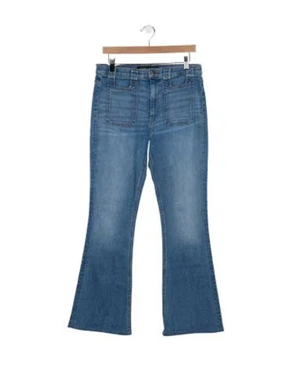 Pre-owned Veronica Beard High-rise Flared Jeans In Blue