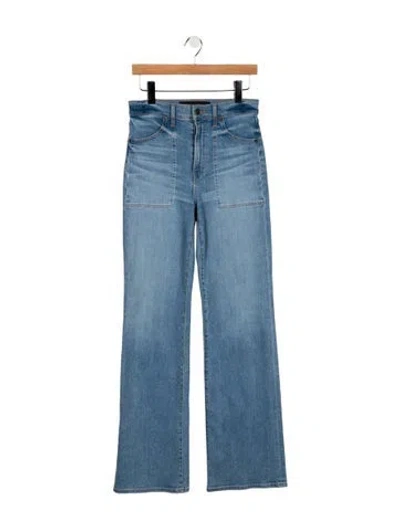 Pre-owned Veronica Beard High-rise Flared Jeans In Blue