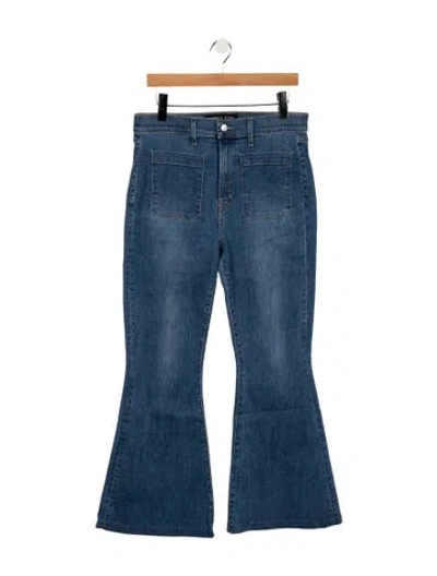 Pre-owned Veronica Beard High-rise Flared Jeans In Blue