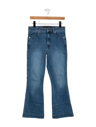 Pre-owned Veronica Beard High-rise Flared Jeans In Blue