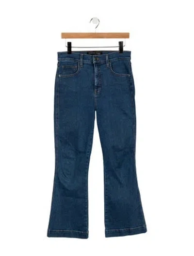 Pre-owned Veronica Beard High-rise Flared Jeans In Blue