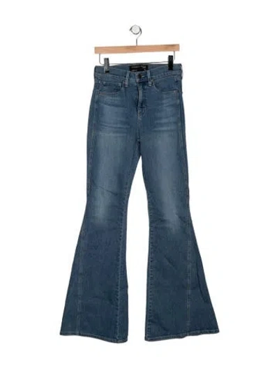 Pre-owned Veronica Beard High-rise Flared Jeans In Blue