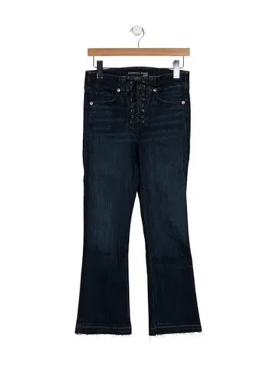 Pre-owned Veronica Beard High-rise Flared Jeans In Blue