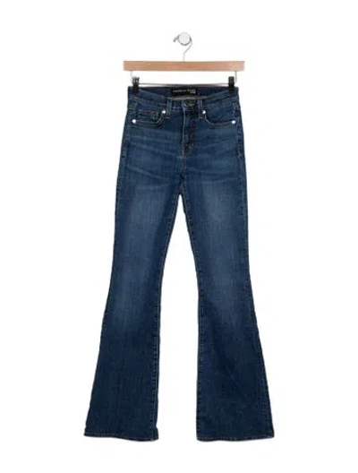 Pre-owned Veronica Beard High-rise Flared Jeans In Blue