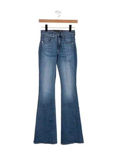 Pre-owned Veronica Beard High-rise Flared Jeans In Blue