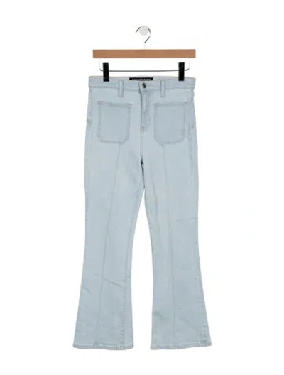Pre-owned Veronica Beard High-rise Flared Jeans In Blue