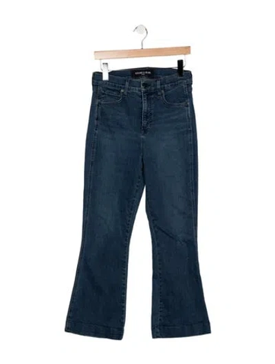 Pre-owned Veronica Beard High-rise Flared Jeans In Blue