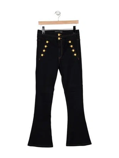 Pre-owned Veronica Beard High-rise Flared Jeans In Blue