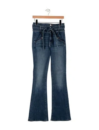 Pre-owned Veronica Beard High-rise Flared Jeans In Blue