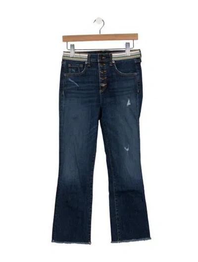 Pre-owned Veronica Beard High-rise Flared Jeans In Blue