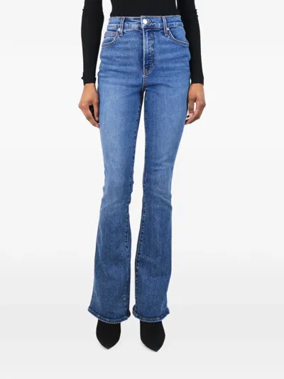 Pre-owned Veronica Beard High-rise Flared Jeans In Blue