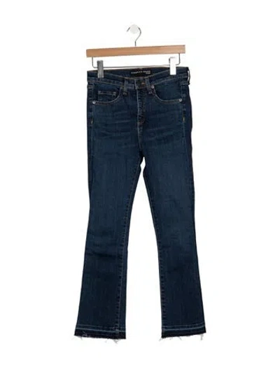 Pre-owned Veronica Beard High-rise Flared Jeans In Blue