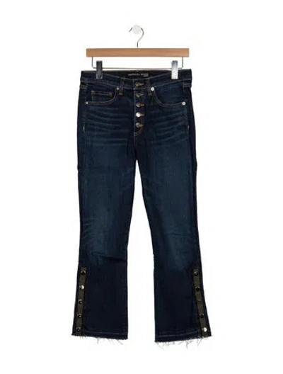 Pre-owned Veronica Beard High-rise Flared Jeans In Blue
