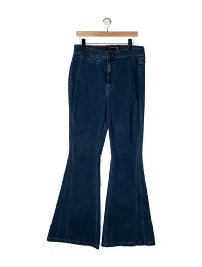 Pre-owned Veronica Beard High-rise Flared Jeans In Blue