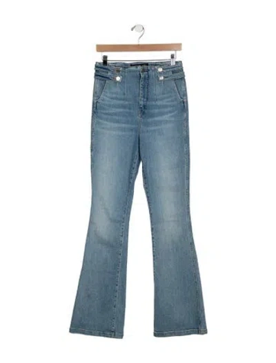 Pre-owned Veronica Beard High-rise Flared Jeans In Blue