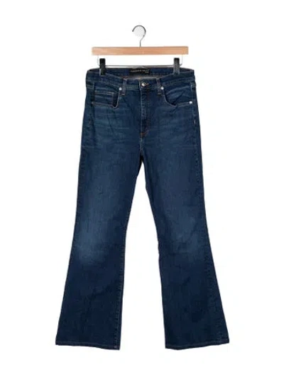 Pre-owned Veronica Beard High-rise Flared Jeans In Blue