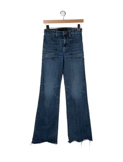 Pre-owned Veronica Beard High-rise Flared Jeans In Blue