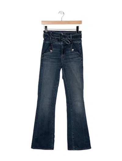 Pre-owned Veronica Beard High-rise Flared Jeans In Blue