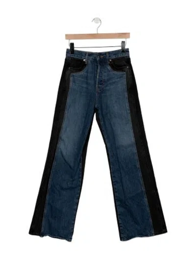 Pre-owned Veronica Beard High-rise Flared Jeans In Blue