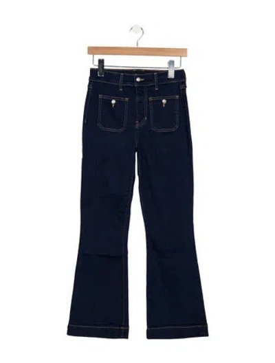 Pre-owned Veronica Beard High-rise Flared Jeans In Blue