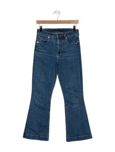 Pre-owned Veronica Beard High-rise Flared Jeans In Blue