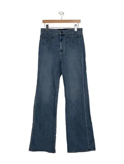 Pre-owned Veronica Beard High-rise Flared Jeans In Blue