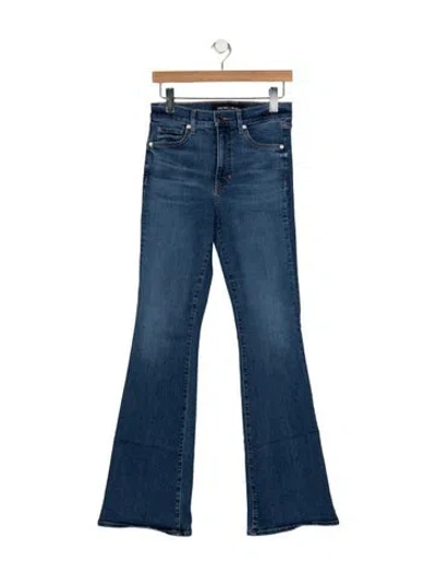 Pre-owned Veronica Beard High-rise Flared Jeans In Blue