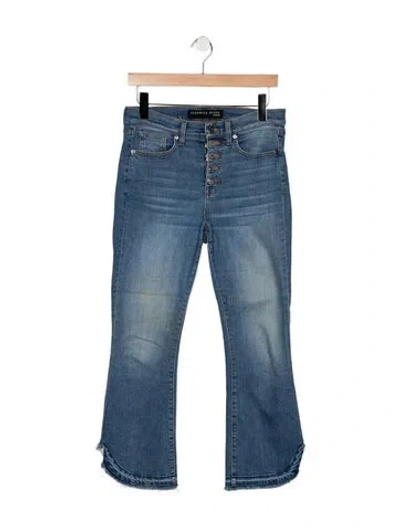 Pre-owned Veronica Beard High-rise Flared Jeans In Blue