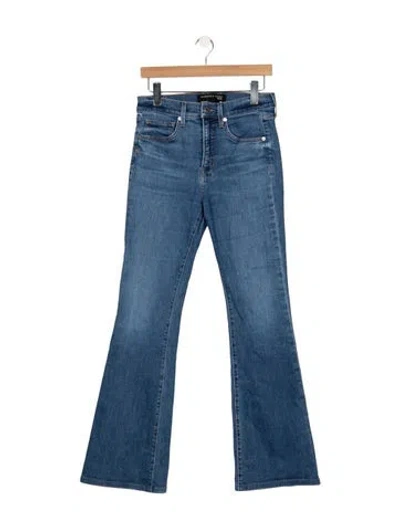 Pre-owned Veronica Beard High-rise Flared Jeans In Blue