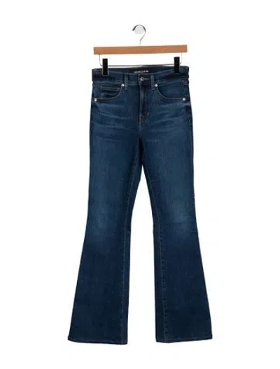 Pre-owned Veronica Beard High-rise Flared Jeans In Blue